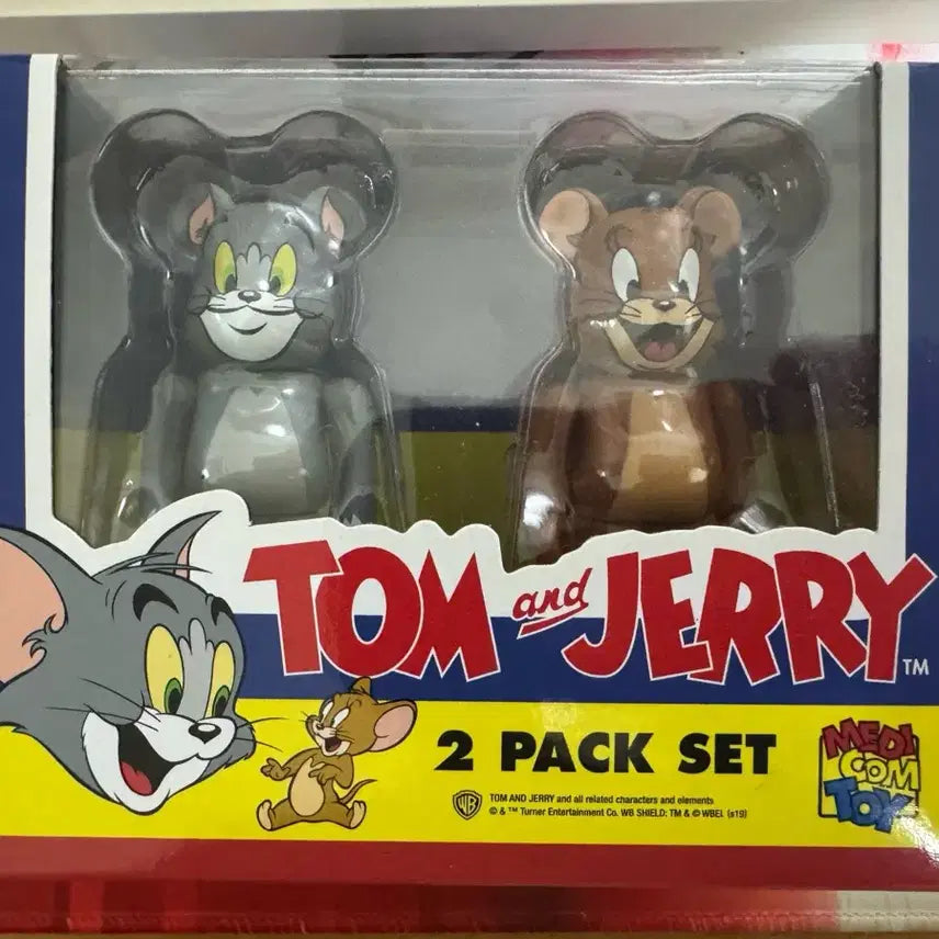[BUNJANG] Non-Regulated Tom and Jerry Bearbrick 2-Pack Set (Unsealed, Good Condition) / 비정규 톰과 제리 베어브릭 2팩 세트 (개봉양품)