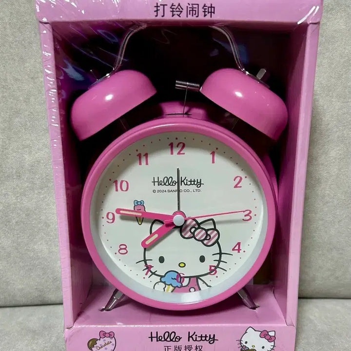 [BUNJANG] Sanrio Hello Kitty Desk Clock Pink / 산리오 헬로키티 탁상 시계 핑크