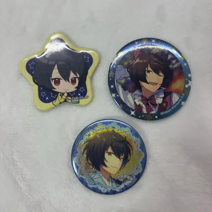 [BUNJANG] Ensemble Stars Ritsu Sakuma 3종 Badge Bundle Set / 앙상블 스타즈 나이츠 사쿠마 리츠 캔뱃지 3종 일괄