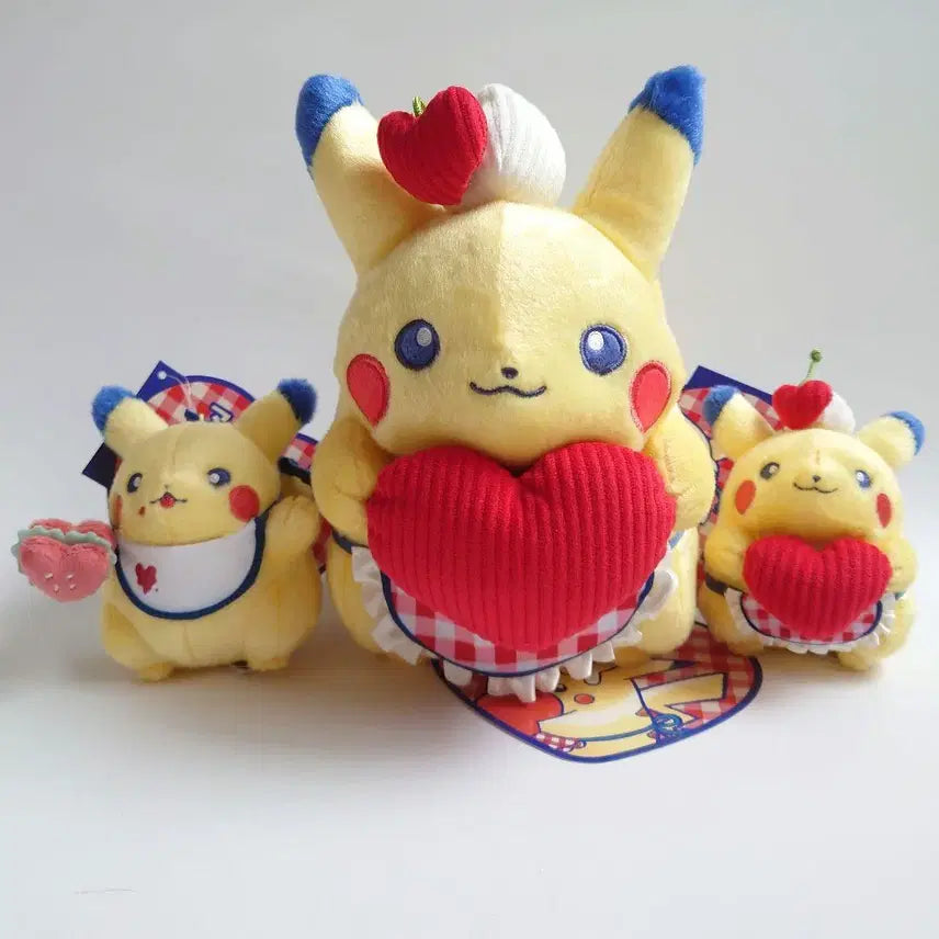 [BUNJANG] Pokemon Pikachu Diner Series Plush Set (3 Types) / 포켓몬 다이너/ 피카츄 다이너 인형 3종 세트