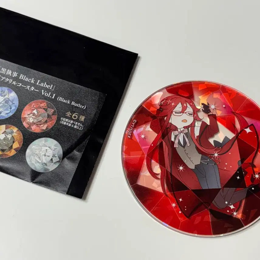 [BUNJANG] Black Butler Black Label Grell Acrylic Coaster / 흑집사 블랙라벨 아크릴코스터 그렐