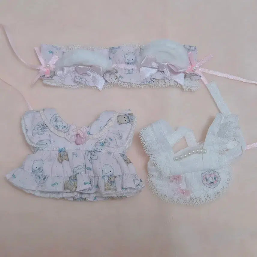 [BUNJANG] 10cm Doll Clothes Sweet Dream Blue/Pink Bundle Set / 10cm 솜인형옷 스위트드림 블루+핑크 일괄