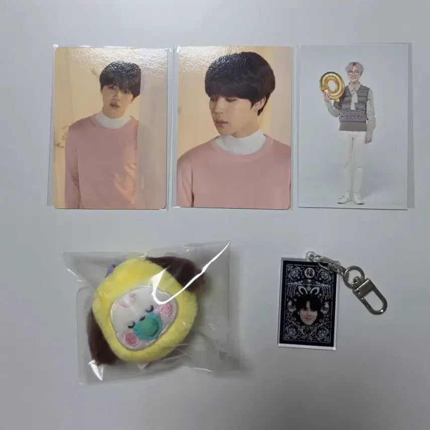 [BUNJANG] BTS Jimin Photocard and Keyring Bundle Set / BTS 방탄 지민 굿즈 포카 키링 세트 일괄
