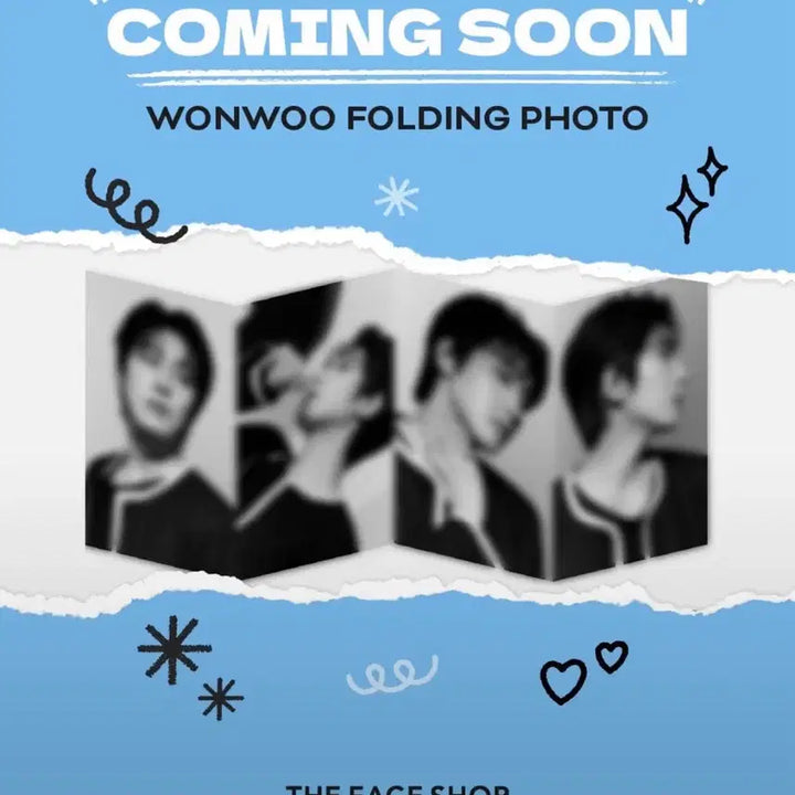 [BUNJANG] Seventeen Wonwoo The Face Shop Folding Photo Sealed / 세븐틴 전원우 더페이스샵 폴딩포토 미개봉