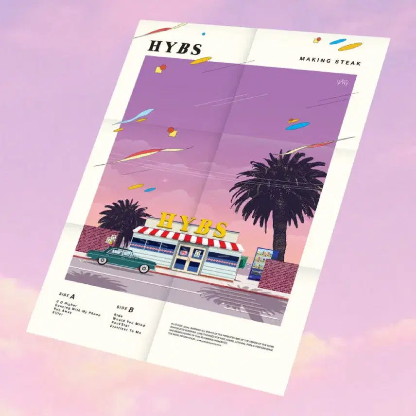 [BUNJANG] HYBS Masking Steak LP Transparent Blue Colored Vinyl / [미개봉] HYBS 하입스 Masking Steak LP