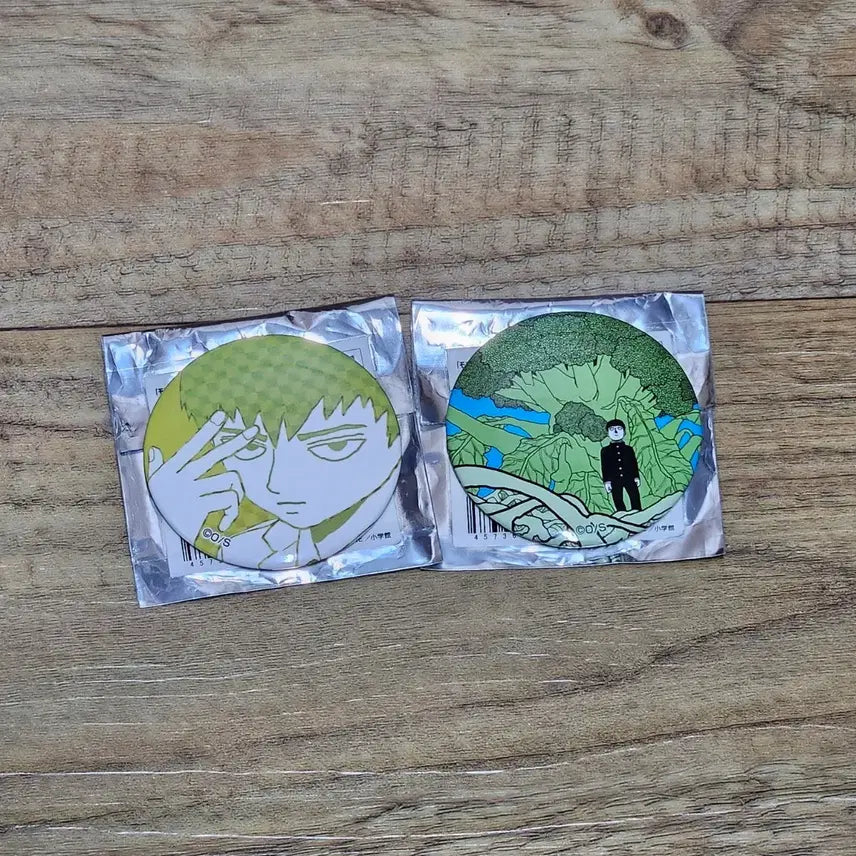 [BUNJANG] Mob Psycho 100 Set of 2 Badges / 모브사이코 100 뱃지 2종 일괄판매 합니다