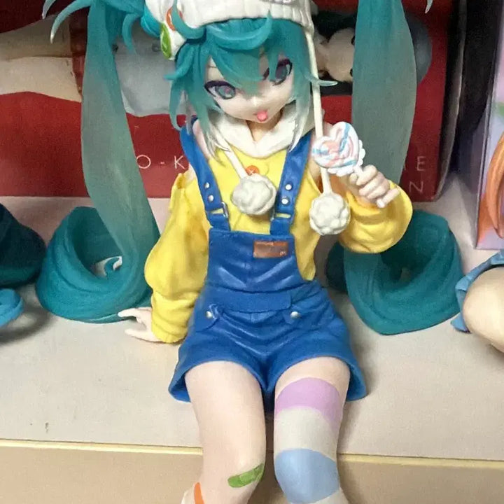 [BUNJANG] Hatsune Miku Lollipop Noodle Stopper Figure / 하츠네 미쿠 롤리팝 누들스토퍼 피규어