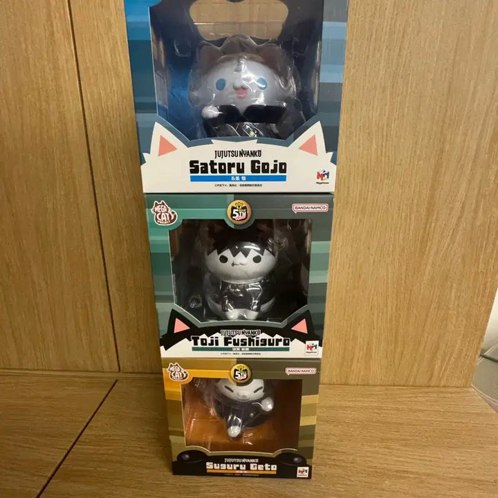 [BUNJANG] Jujutsu Kaisen Mega Cat Project Gojo, Geto, Toji Bundle Set (Sealed) / 주술회전 메가켓 거대한 주술냥코 고죠 게토 토우지 일괄 (미개봉 새상품)