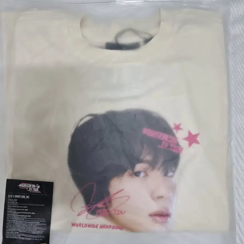 [BUNJANG] BTS Jin RUNSEOKJIN EP.TOUR Face T-Shirt (M) / bts진 RUNSEOKJIN EP.TOUR 런석진 얼굴티셔츠