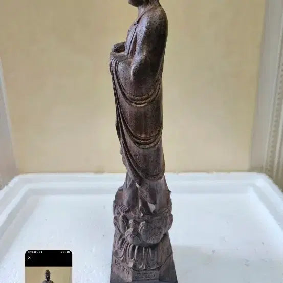 [BUNJANG] Sandalwood Carved Buddha Statue (28 cm) / 28   7 센치 참향나무조각부처님