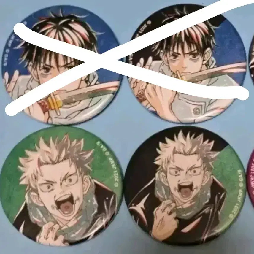 [BUNJANG] Jujutsu Kaisen Ani-Art Badge Set (Inumaki, 2 Pieces) / 주술회전 애니아트 뱃지 이누마키 2개 세트