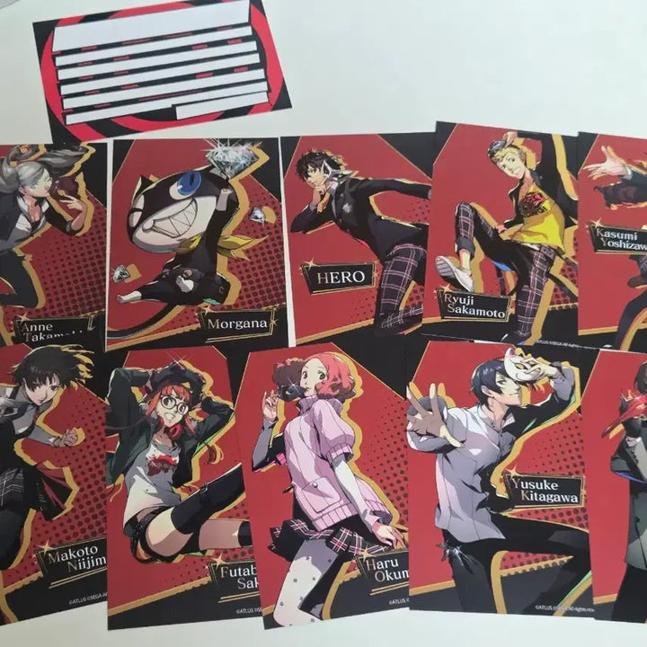 [BUNJANG] Persona 5 Postcard Set + Pin Badge / 페르소나 5 엽서 세트 + 핀뱃지
