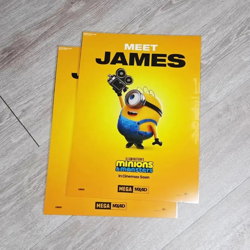 [BUNJANG] Minions &amp; Monsters MX4D A3 Poster / 미니언즈 &amp; 몬스터즈 MX4D 포스터 A3