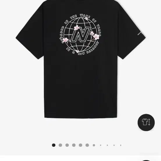 [BUNJANG] IU New Balance Flower Logo T-Shirt XXL / 아이유 뉴발란스 플라워 로고 반팔티 판매합니다.