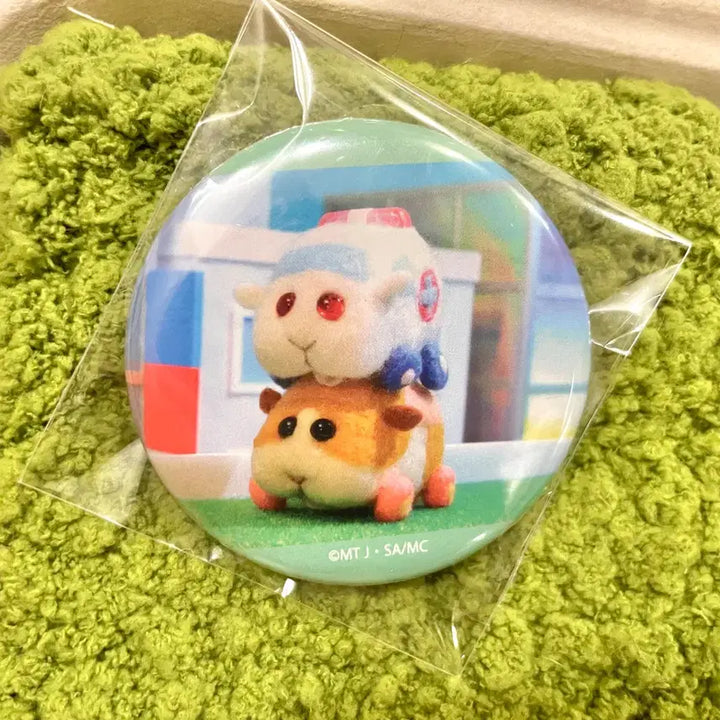 [BUNJANG] Moruka Real Photo Can Badge - Emergency Car Potato / 뿌이뿌이 모루카 실사 캔뱃지 응급차 포테토