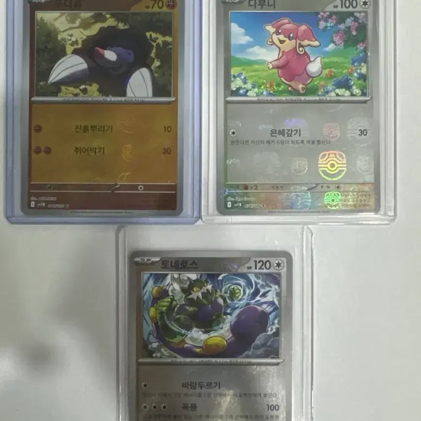 [BUNJANG] Pokemon Card Set: Dabuny, Tornadus, Drilbur Master Ball / 포켓몬 카드 다부니 토네로스 두더류 마스터볼