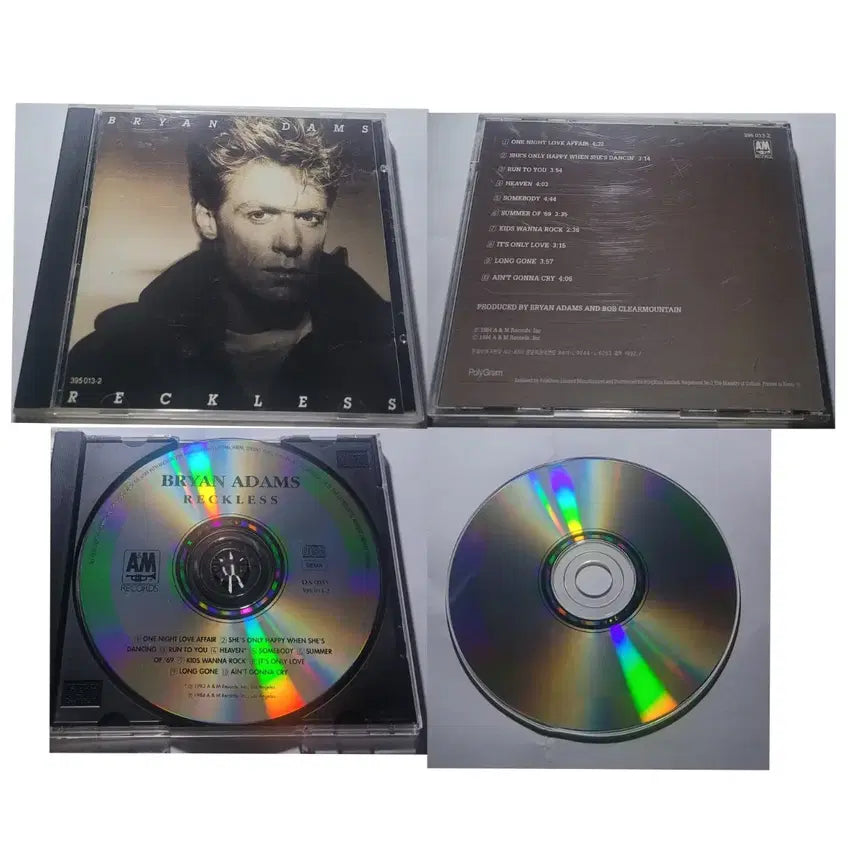 [BUNJANG] Bryan Adams Reckless &amp; Michael Bolton 1987 US CD Bundle Set / (일괄/가격 내렸음) 팝송 시디 2장 팔아요~
