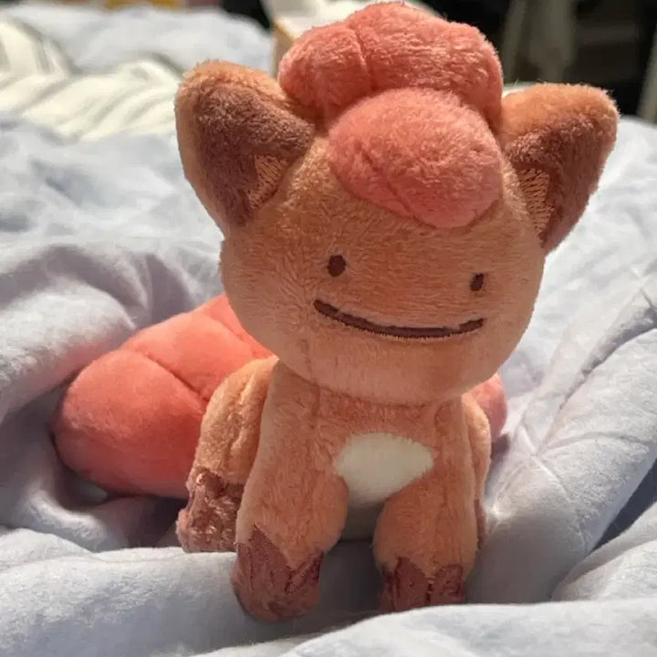 [BUNJANG] Pokemon Transform Ditto Vulpix Keyring Plush / [포켓몬스터] 변신 메타몽 식스테일 키링 인형