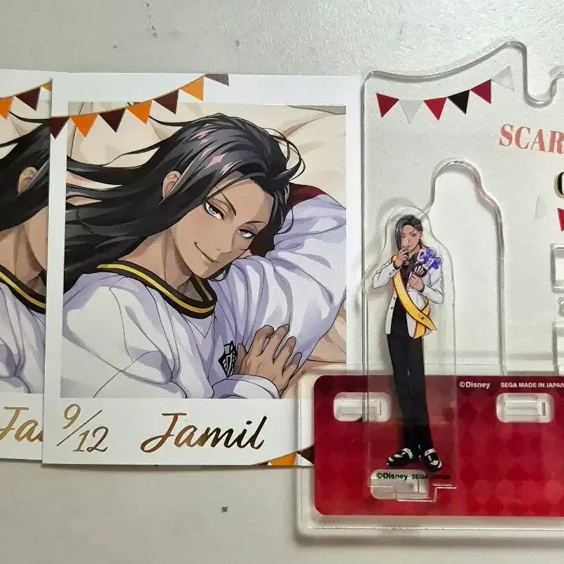 [BUNJANG] Twisted Wonderland Jamil Viper Birthday Acrylic Stand &amp; Casual Wear Photocard Bundle Set / 트위스테 쟈밀 생일 세가쿠지  아크릴+쿠츠로기 포카 일괄