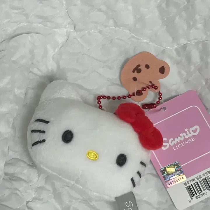[BUNJANG] Sanrio Hello Kitty Face Charm Doll Keyring / 택0,새상품) 산리오 헬로키티 페이스 참 인형 키링