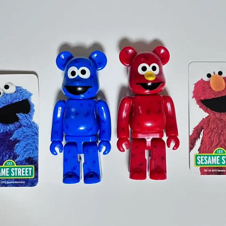 [BUNJANG] Bearbrick Series 32 Elmo &amp; Cookie Monster Set (Unsealed) / 베어브릭 32탄 엘모&amp;쿠키몬스터 100% 개봉