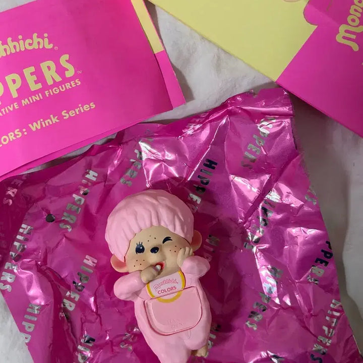 [BUNJANG] Monchhichi Hipper Colors Wink Series - Pink (Unsealed) / 몬치치 히퍼 컬러즈 윙크시리즈 - 핑크 (단순개봉)