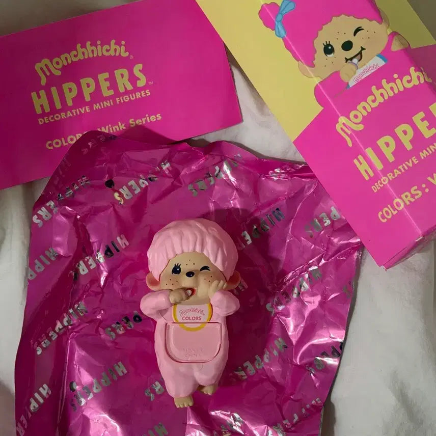 [BUNJANG] Monchhichi Hipper Colors Wink Series - Pink (Unsealed) / 몬치치 히퍼 컬러즈 윙크시리즈 - 핑크 (단순개봉)