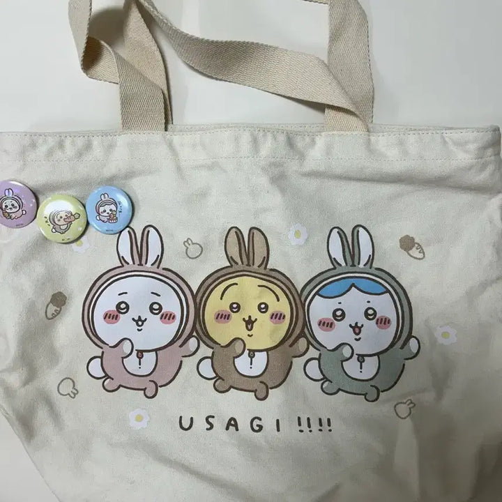 [BUNJANG] Chiikawa Usagi Hachiware 2023 Happy Bag Rabbit Badge Bag Set / 치이카와 우사기 하치와레 2023 해피백 토끼 뱃지 가방 세트