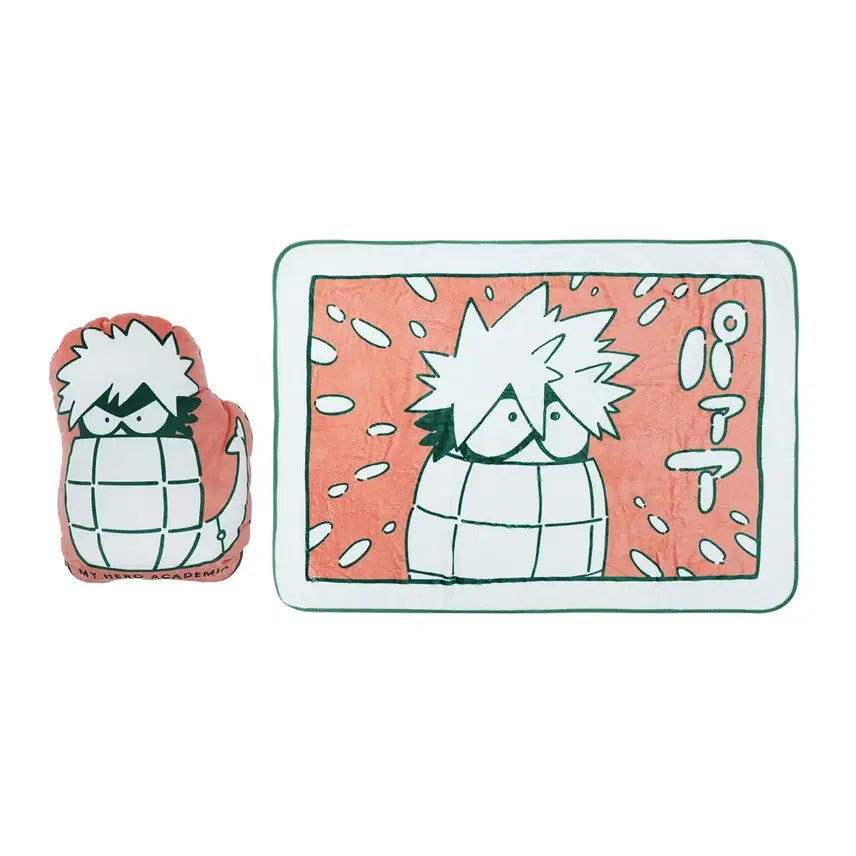 [BUNJANG] My Hero Academia Ani-Art Exhibition Dynamight Bakugo Katsuki Cushion &amp; Blanket Set / 히로아카 원화전 다이나마 담요 in 쿠션 바쿠고 카츠키 나히아 바쿠고 히로아카 바쿠고