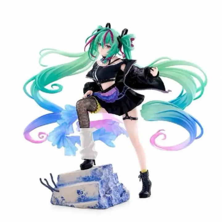 [BUNJANG] Vocaloid Hatsune Miku Punk Figure / 보컬로이드 하츠네 미쿠 펑크 피규어 보카로 미쿠 미소녀 피규어