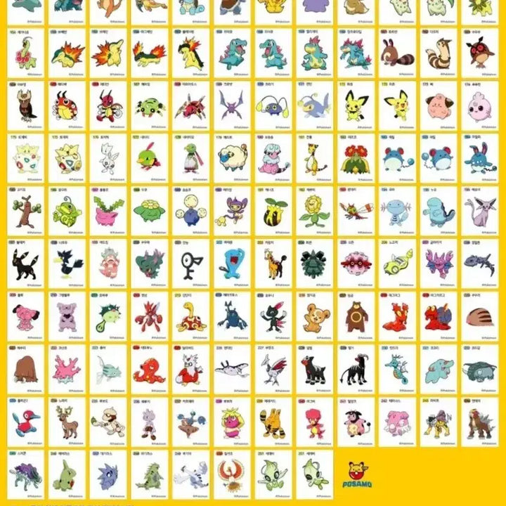 [BUNJANG] Pokemon Sticker Collection Set (Gen 1, 2, New, Season 1) / 포켓몬 띠부씰 일괄(1,2,4,9세대,시즌1 전종)