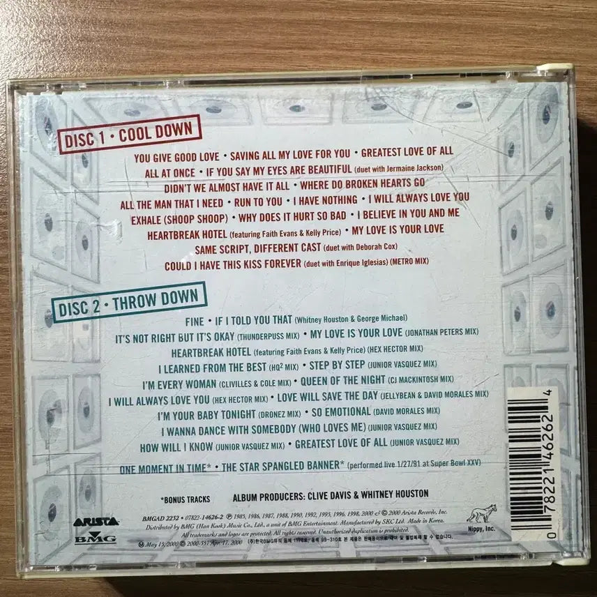 [BUNJANG] Whitney Houston The Greatest Hits CD / 휘트니휴스턴 더 그레이스트 히트 cd