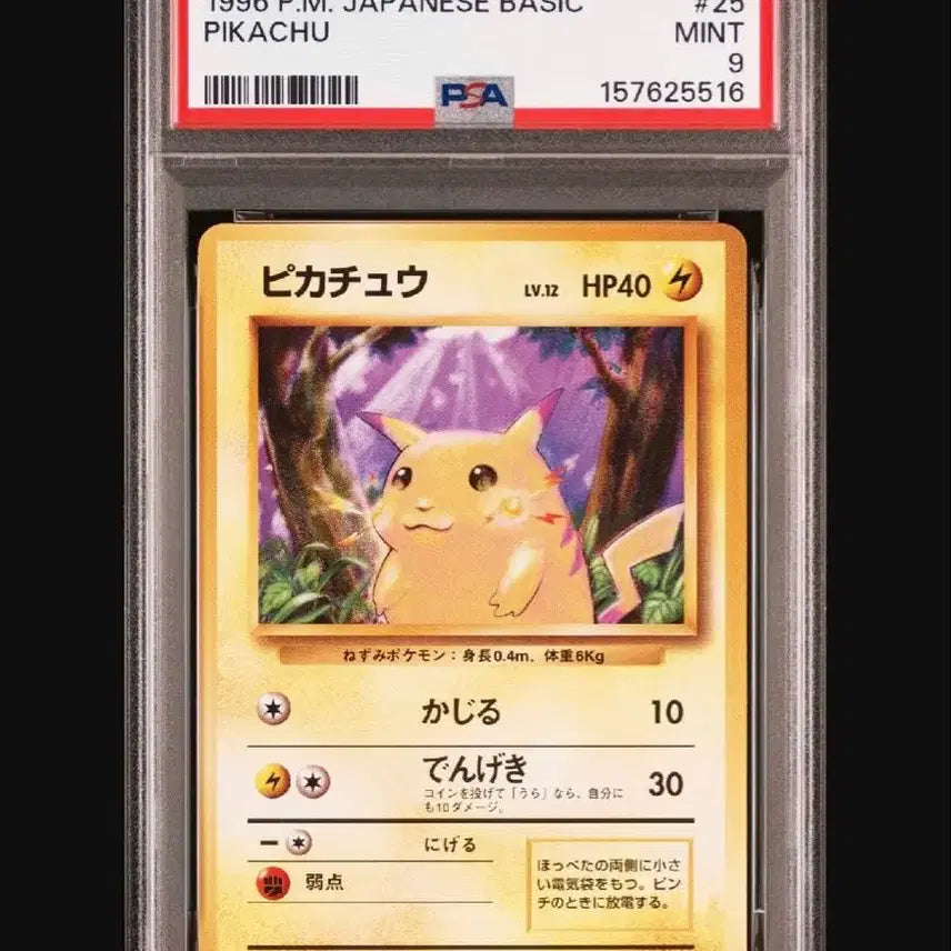 [BUNJANG] Pokemon 1996 Jungle Pikachu Card (1st Edition, PSA 9 Graded) / 포켓몬카드 1996 큰피카츄 초판 정글 피카츄 카드 S급