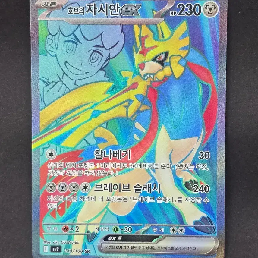 [BUNJANG] Pokemon Card Zacian VMAX 118/100 SR / 포켓몬카드 자시안 VMAX 118/100 SR