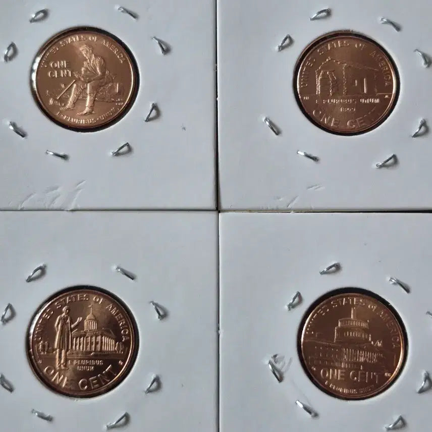 [BUNJANG] 2009 Lincoln Copper Penny Set (4 Coins, 3.11g Each, Proof) / 2009년D 링컨 구리페니3,11그램 시리즈 4개. 프루프 (완전 미사용)