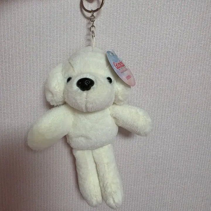 [BUNJANG] Long-Legged White Puppy Plush Keychain / 강아지 인형