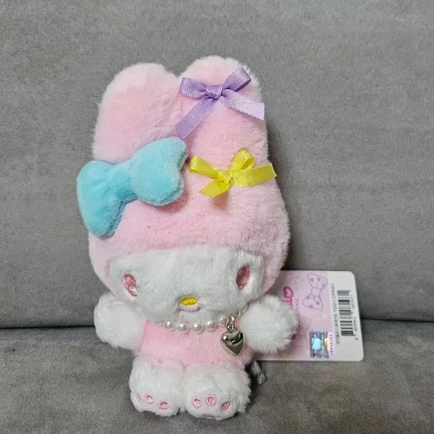 [BUNJANG] Sanrio My Melody Pearl Necklace Keyring Doll (13cm) / 정품 산리오 마이멜로디 진주목걸이 13cm 키링인형
