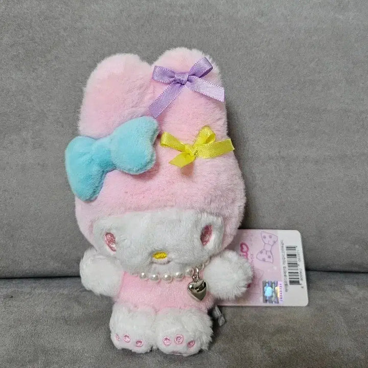 [BUNJANG] Sanrio My Melody Pearl Necklace Keyring Doll (13cm) / 정품 산리오 마이멜로디 진주목걸이 13cm 키링인형
