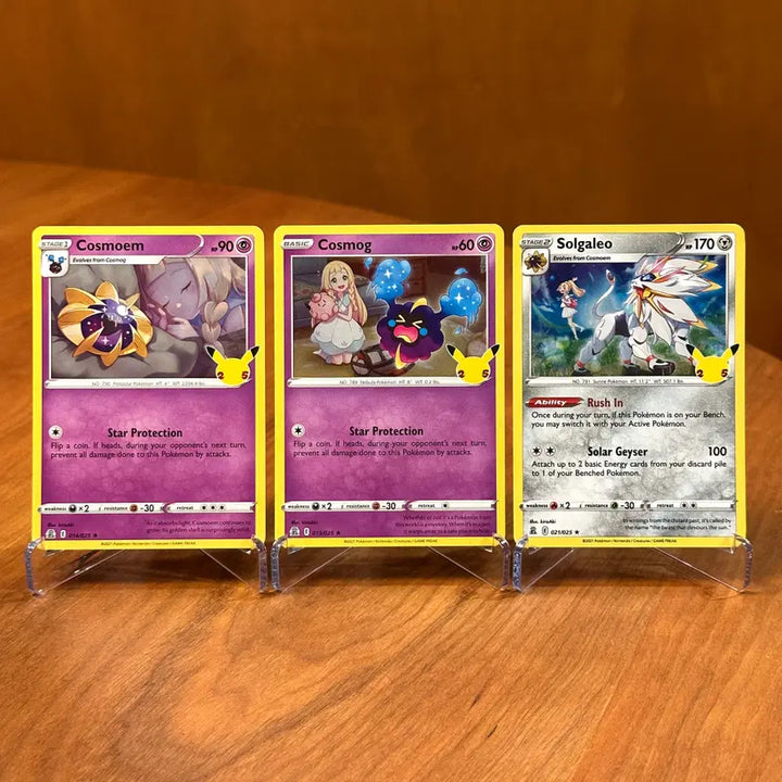 [BUNJANG] Pokemon 25th Anniversary Lillie Set Hologram (Cosmog &amp; Cosmoem &amp; Solgaleo) North America Version / (영판) 북미 25주년 릴리에 세트 홀로그램 (코스모그 &amp; 코스모움 &amp; 솔가레오)