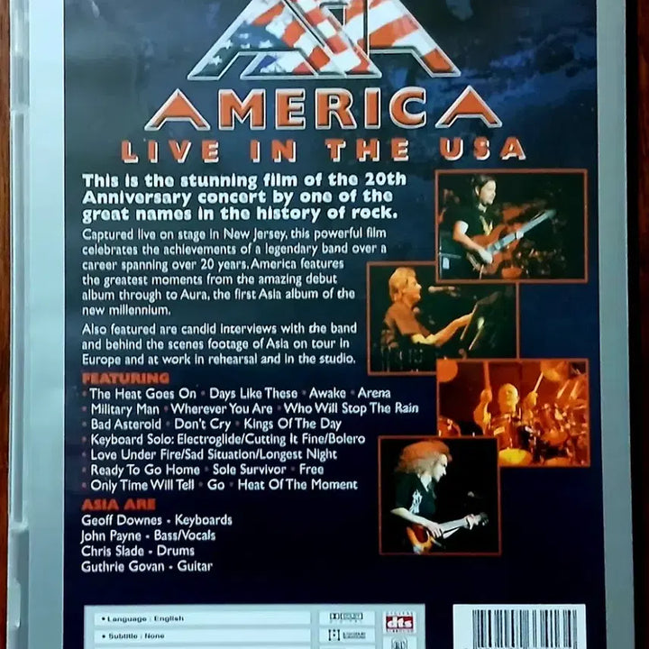 [BUNJANG] ASIA and AMERICA Live in the USA DVD / DVD ASIA and AMERICA 라이브 인 더 USA
