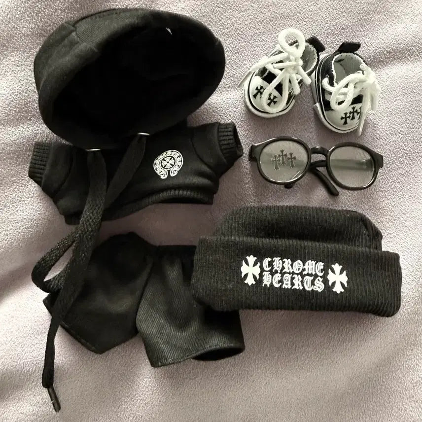 [BUNJANG] Chrome Hearts Doll Clothes Full Set / 크롬하츠 인형옷