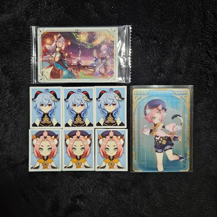 [BUNJANG] Genshin Impact Ganyu Diona Shenhe Wafer Seal Card Set / 원신 감우 디오나 신학 웨하스씰 증사 증명사진 웨하스카드 포카