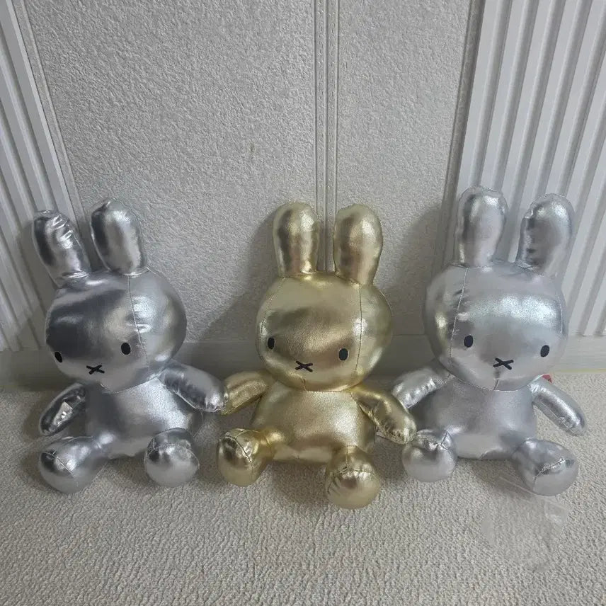 [BUNJANG] Miffy Doll Gold/Silver Set of 3 / 미피 인형 금색/은색 3종
