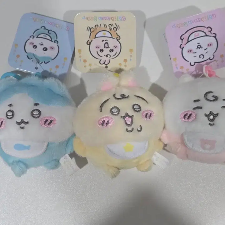 [BUNJANG] Chiikawa Baby Mascot Set (Chiikawa, Hachware, Usagi) / 치이카와 베이비 마스코트 3종 치이카와 하치와레 우사기