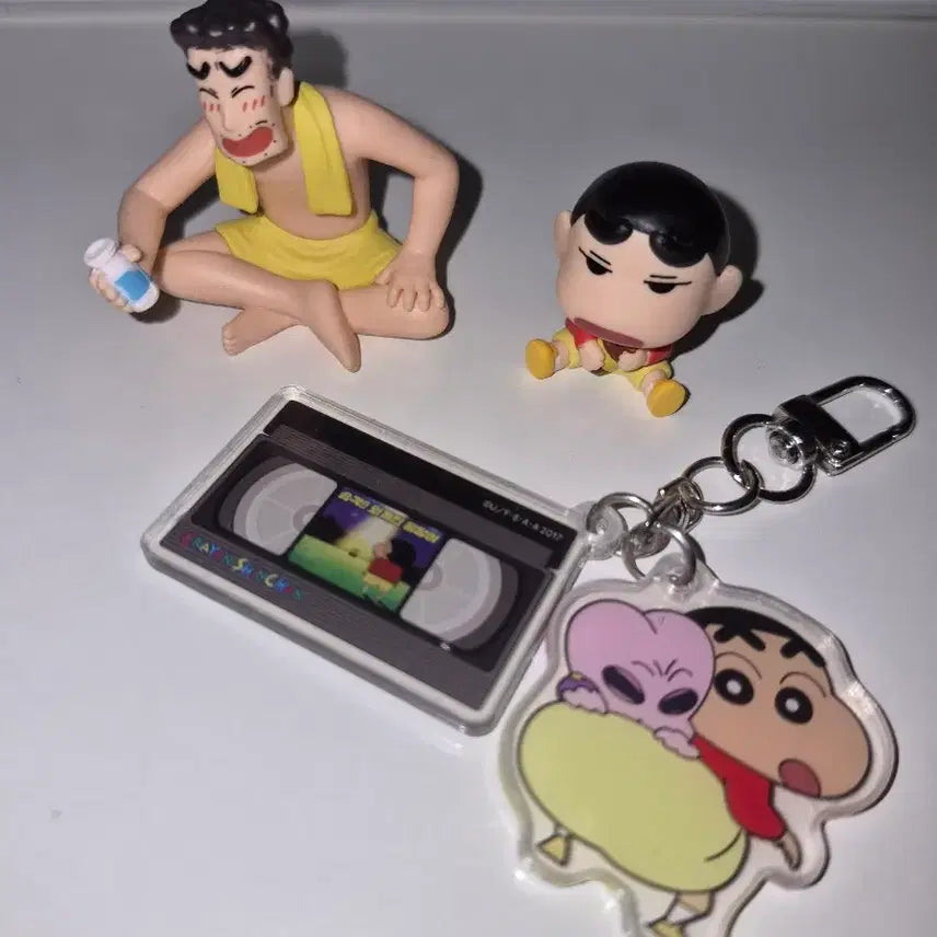 [BUNJANG] Crayon Shin-chan Figure Keyring Set - Shin-chan &amp; Hiroshi / 짱구는못말려 피규어 키링 세트 - 짱구&amp;신형만