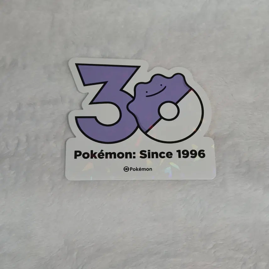 [BUNJANG] Pokemon 30th Anniversary Logo Sticker Ditto / 포켓몬 30주년 기념 로고 스티커 메타몽 판매합니다!