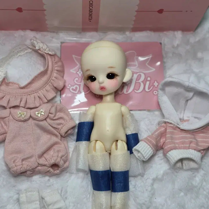 [BUNJANG] Chicabi Pocket Milky White Pony Doll Body with Accessories / 치카비 포켓 미백 포니 본체(물품포함가)/구체관절인형