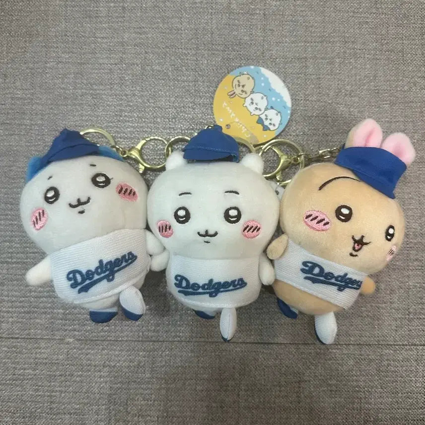 [BUNJANG] Cheekawa Hachiware Usagi Dodgers Keyring Bundle Set / 먼작귀 치이카와 하치와레 우사기 다저스 키링 일괄