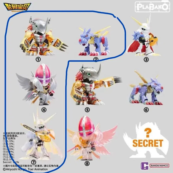 [BUNJANG] Digimon Plava-Co 4 Types Bundle Set (Assembled) / (당일발송) 디지몬 플라바코 피규어 4종일괄(조립O)
