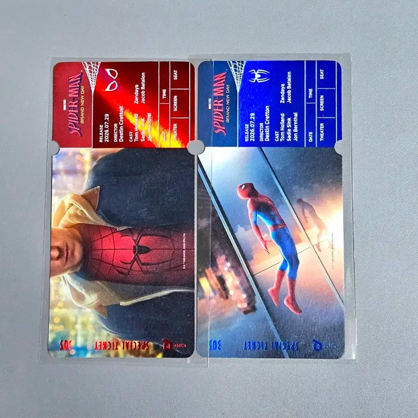 [BUNJANG] Spider-Man: Brand New Day Special Ticket Set / 2종 1세트) 스파이더맨 브랜드 뉴 데이 스페셜티켓 씨네큐 특전 굿즈